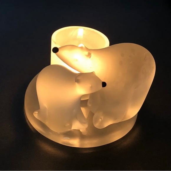 Partylite Polar Bears Tea Light Candle Holder - Picture 5 of 8